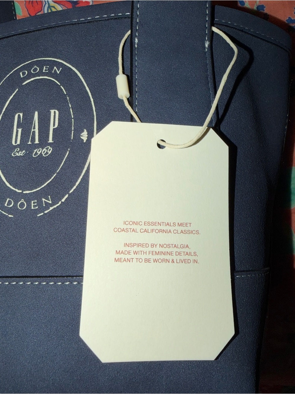 Gap × DÔEN Vegan Suede Mini Tote Bag - Navy Blue - Picture 10 of 12